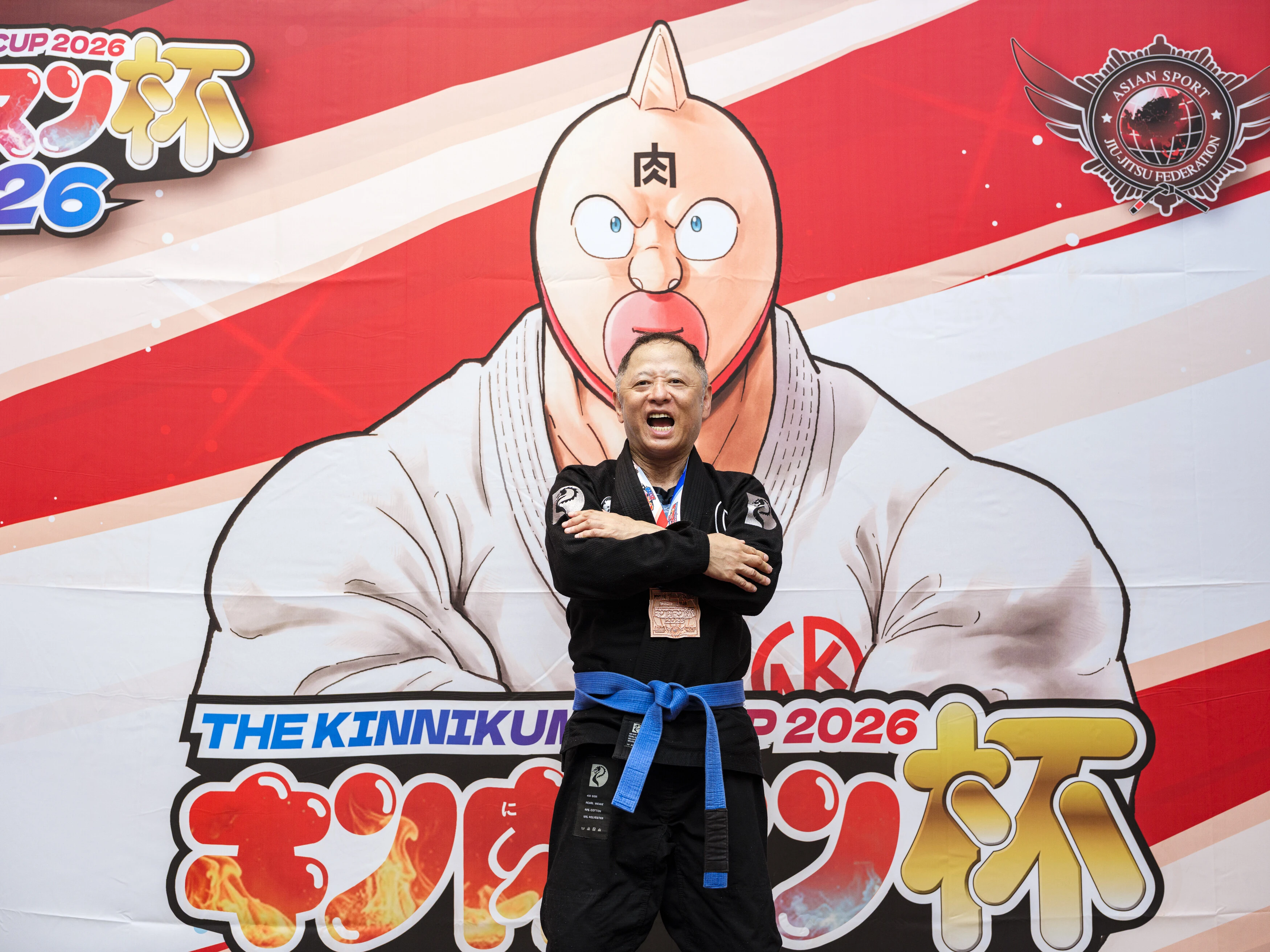 ゆでたまご嶋田隆司先生が柔術大会「キン肉マン杯2026」に出場、青帯で初勝利を飾る!